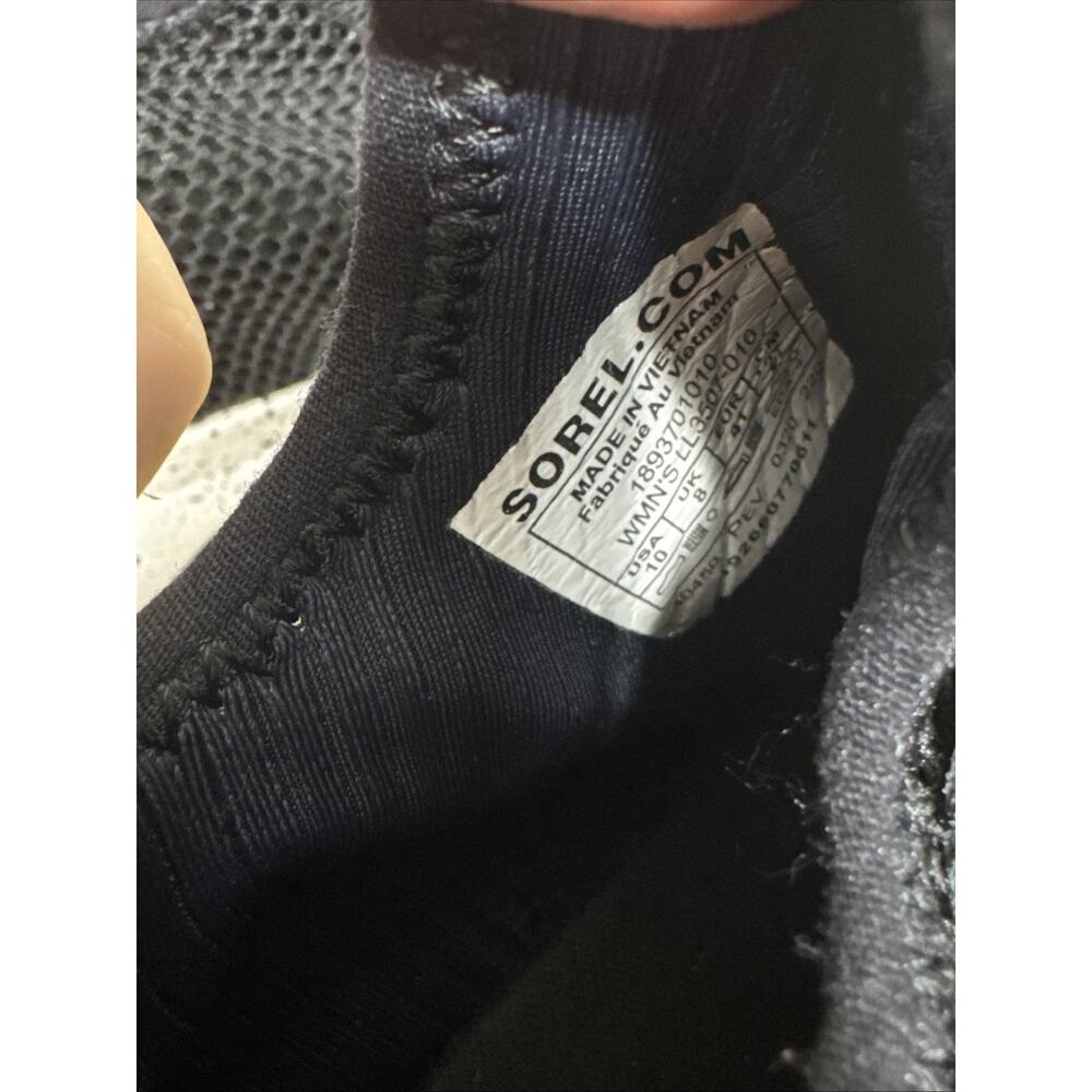Sorel Kinetic Lite Strap Sneakers Women’s Size 10 Black White Comfort Shoes - Picture 11 of 11